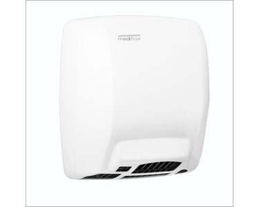 Mediclinics - Hand Dryer | Mediflow hand dryer, quiet, great looks. White steel.