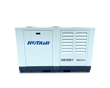 Rotair - Portable Silent Box Diesel Air Compressor 48HP 185CFM - DS 53 Y