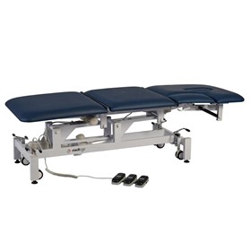 Deluxe Electric Ultrasound/Cardiology Couch with Dropaway Side - Navy Blue