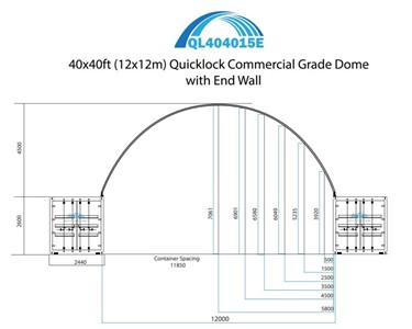 Quicklock Commercial Grade Dome with End Wall