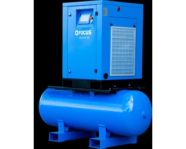 Focus Industrial - FC Screw Compressor 5.5kw - 30kw Fixed Speed Mounted on Tank