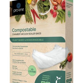 Compostable Chamber Vacuum Sealer Bags | VS-C2535BE 