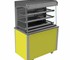 Square Glass Food Service Counter Open Front And Solid Back | Ambient