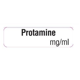 Drug Identification Label - White | Protamine mg/ml