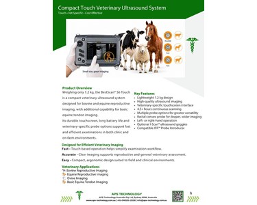 APS Technology Australia - Compact Touch Veterinary Ultrasound System – BestScan® S6 Touch
