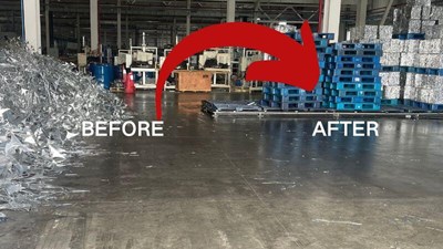 Case Study: Aluminum Scrap Baler for EV, Battery and Motor Component Manufacturing