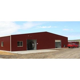 21m Span Rotary Dairy Shed with Roller Doors