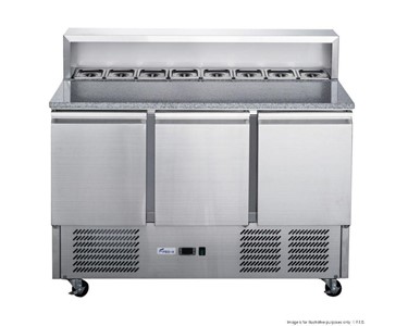 FED-X - FED-X Three Door Salad Prep Fridge with Marble Top - XGNS1300E