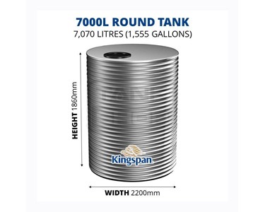 Kingspan - 7000 Litre Round Aquaplate Steel Water Tank