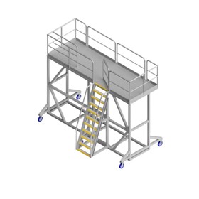Fixed Plant Access Platform | Chute Feeder Platform – Anti-Slip, Handrails