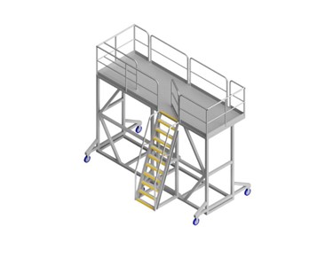 OEM Group - Fixed Plant Access Platform | Chute Feeder Platform – Anti-Slip, Handrails