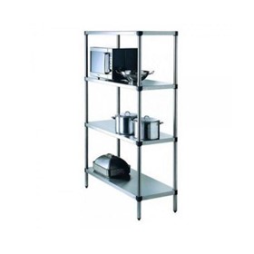 Stainless Steel 4 Tier Shelving Unit 1200 W X 525 D X 1800 H Mm