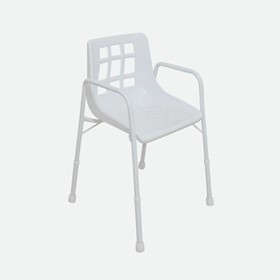 Shower Chair with Arms - Aluminium