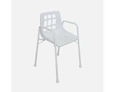 Shower Chair with Arms - Aluminium