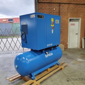 Rotary Screw Compressor with Air Dryer and 500L Receiver Tank | 20HP 