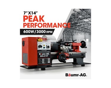 Baumr-AG - Mini Metal Industrial Lathe with LCD Screen - 600W 7"x1