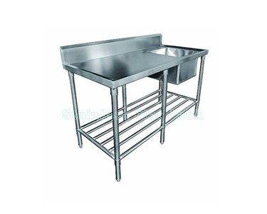 Mixrite - Single Right Stainless Sink 2100 W x 600 D with 150mm Splashback
