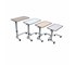 1556-MPLG - Hpl Overbed Table Maple Table Grey Frame