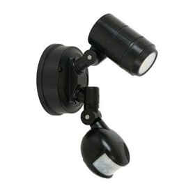 Secure 1 Light LED Colour Switch Flood Light With Sensor in Black