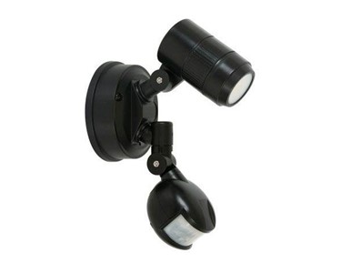 Lucci LEDlux - Secure 1 Light LED Colour Switch Flood Light With Sensor in Black
