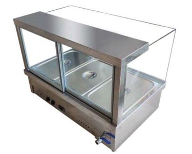 Atosa - Square Glass Hot Food Display with 12 Pans | ATO-CRB-12 