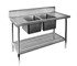 Modular Systems - Sink Bench With Pot Undershelf | Double Centre | DSB7-2100C/A