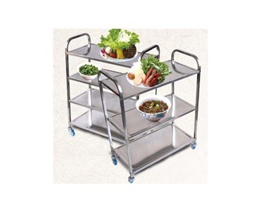 SOGA - 4 Tier Stainless Steel Trolley Cart Large 630 W X 320 D X 790 H