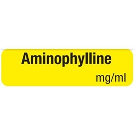 Drug Identification Label - Yellow | Aminophylline mg/ml