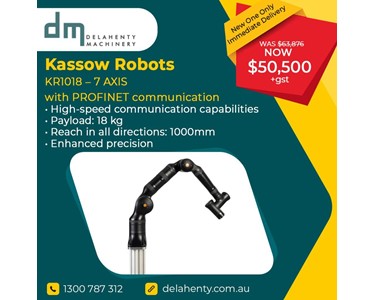 Kassow Robots - 7-AXIS COLLABORATIVE COBOT - KR1018 (with Profinet communications)