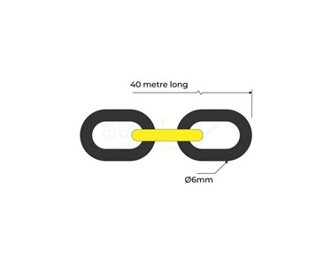 Black/Yellow Chain 40m Roll | BSC79040