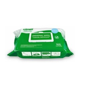 Universal Sanitising Wipes, 26 X18 Cm Green, 60gsm double thickness