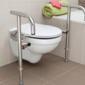 Bariatric Toilet Rail | Toilet Safety Arms | Stainless Steel