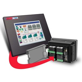 Integrated HMI Touch Panel + PLC 