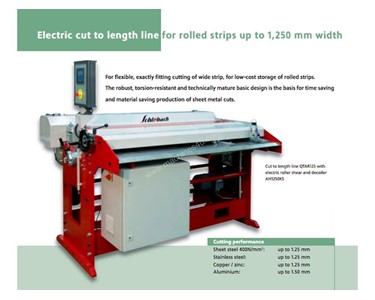Schlebach - Sheet Metal Slitting Machine - Cut to Length Line