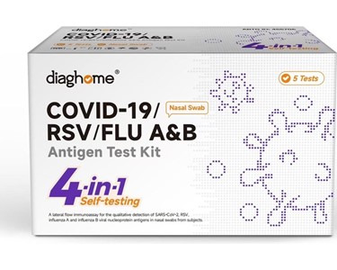 Diaghome - Diaghome Covid-19, RSV, Influenza A&B Antigen Test Kit 5 Pack 2026 Exp