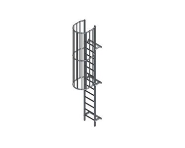 Caged Ladder | Aluminium | Silo Ladder