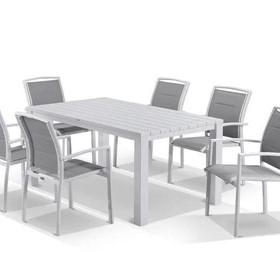 Outdoor Dining Setting | Adele Table With Verde Chairs 7pc 