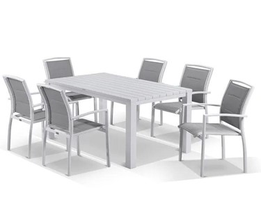 Outdoor Elegance - Outdoor Dining Setting | Adele Table With Verde Chairs 7pc 