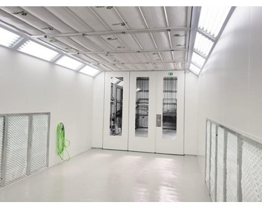 MN Spraybooths - Automotive Spray Booth | Full Downdraft | Twin Exhaust