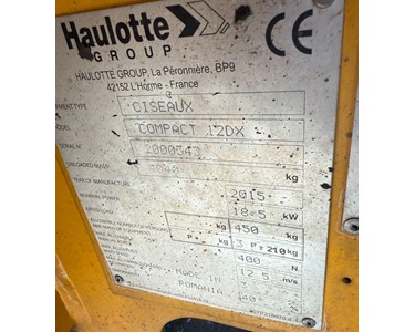 Haulotte - Used 10m Scissor Lift - Compact 12DX