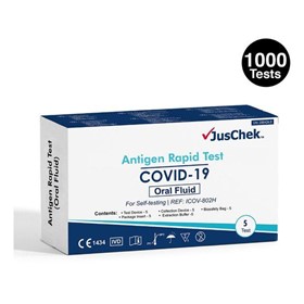 JusChek COVID-19 Rapid Antigen Test RATs (Oral Fluid) - 1000 Pack