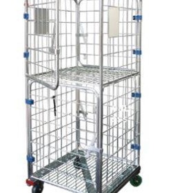  Cage Trolley | Roll Cage Trolley, 850x750x1852H mm, Split Gate