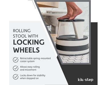 Kik-Step Rolling Step Stool