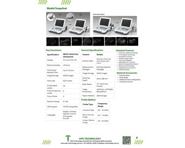 APS Technology Australia - MU10 Veterinary Ultrasound Scanner