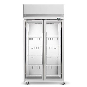 Upright Glass Door Freezer U/R 2Dr 890Lt Wht |TMF1000N-A