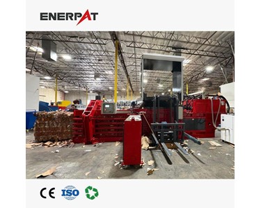 Enerpat - Auto-Tie Horizontal Cardboard Baler for High Volume OCC Recycling