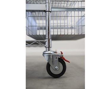Sterimesh - Chrome Underbench Basket Trolley