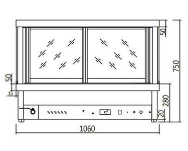 Atosa - Square Glass Hot Food Display with 12 Pans | ATO-CRB-12 