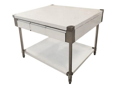 FED - Centre Island Bench With Drawers On Both Sides 1500 W X 1000 D