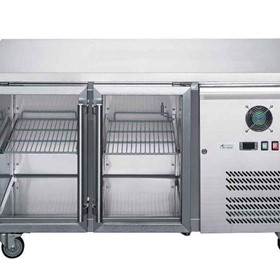FED-X Two Glass Door Bench Fridge - XUB7C13G2V